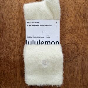 Lululemon Unisex Fuzzy Crew Socks  LightnIvory